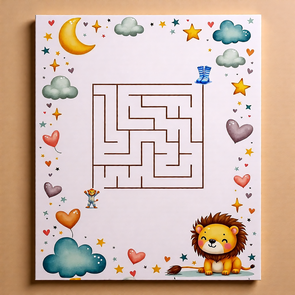 Leo’s Calm Paths — Bedtime Mazes + Matching (Ages 3–7) - Image 3