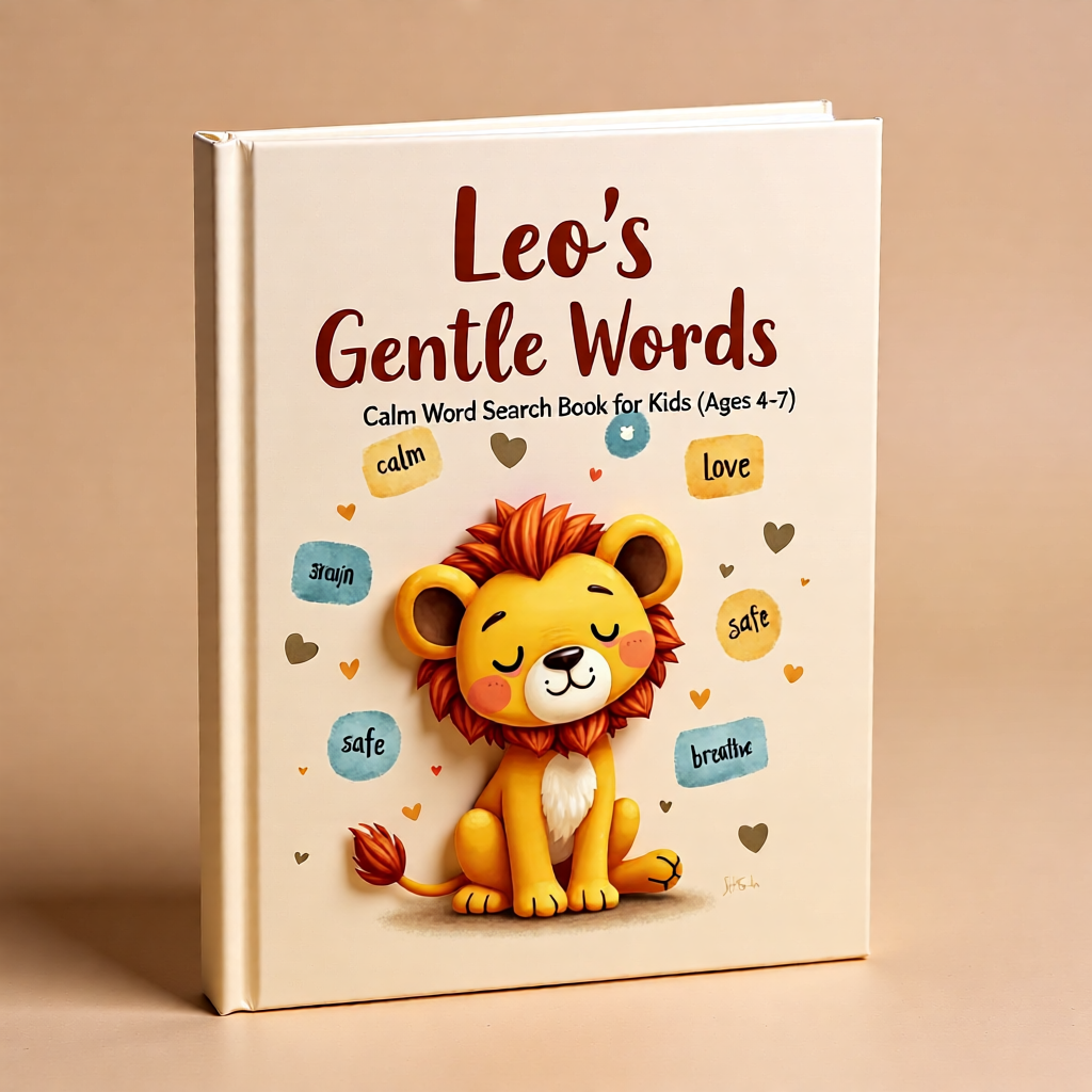 Leo’s Gentle Words — Calm Word Search Book for Kids (Ages 4–7)