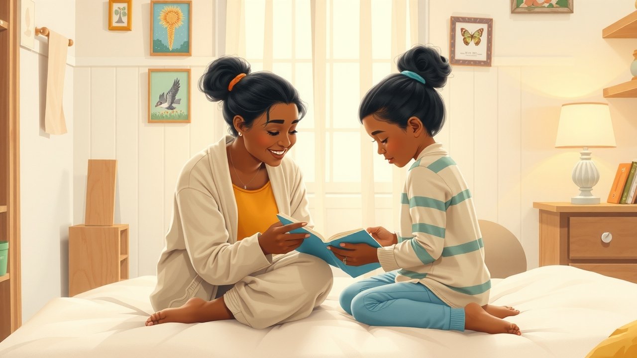 A calm, cozy bedtime moment that supports gentle parenting