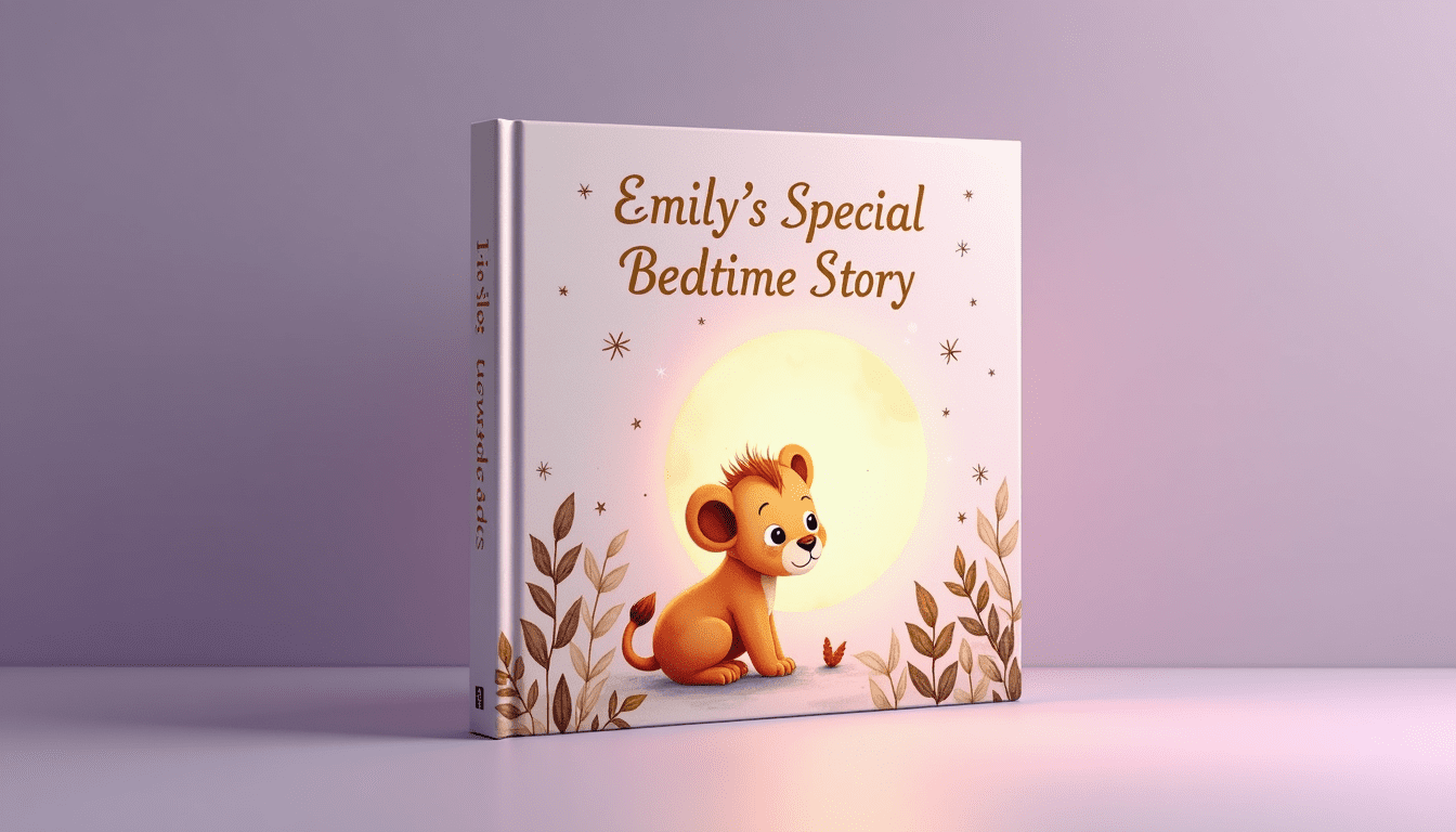 Mockup of a personalised children's bedtime storybook
